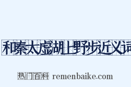 和秦太虚湖上野步近义词是什么意思的图片